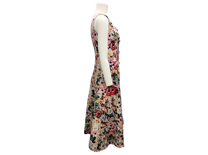 Adam Lippes Khaki Floral Printed Cotton Amelie Dress Multiple colors - view 2