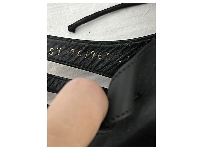 Yves Saint Laurent Hortense in pelle nera YSL 105 Zeppe stringate Nero - vista 8