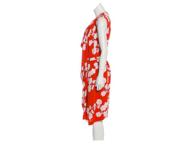 Diane Von Furstenberg Vestido de seda con cinturón DvF Naira con superposición Multicolor - vista 2