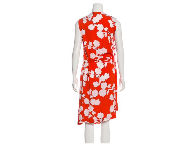 Diane Von Furstenberg Vestido de seda con cinturón DvF Naira con superposición Multicolor - vista 3