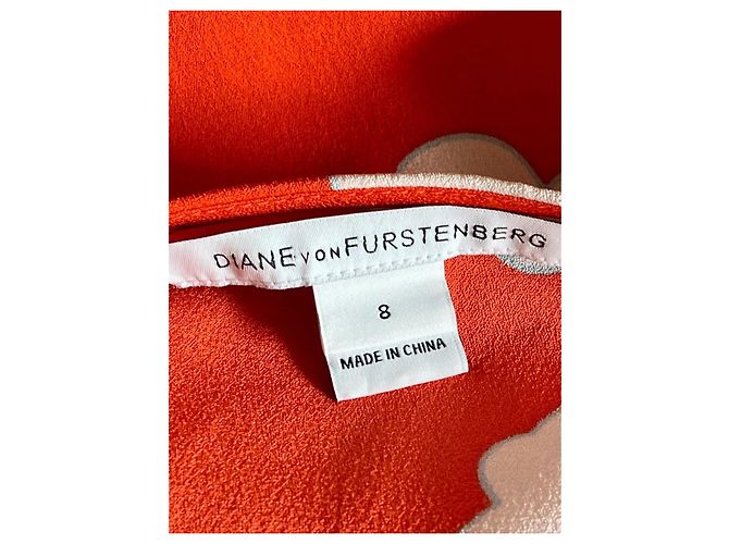 Diane Von Furstenberg Vestido de seda con cinturón DvF Naira con superposición Multicolor - vista 4