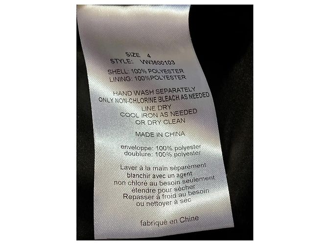 Vera Wang Vestido de cóctel drapeado sin tirantes en negro - vista 5