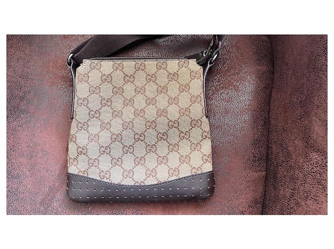 Borsa a tracolla Gucci Monogramma Beige - vista 4