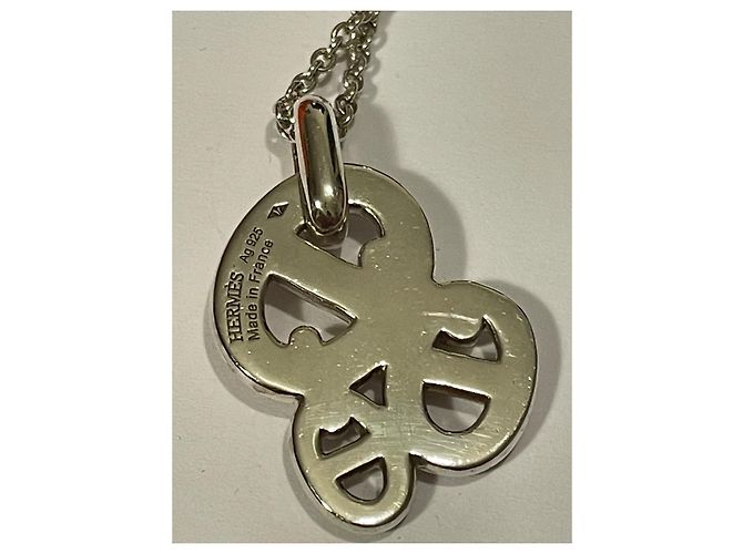 Collana con Pendente a Catena d'Ancora Hermès Argento - vista 10