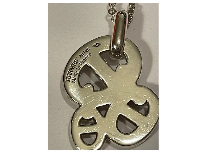 Collana con Pendente a Catena d'Ancora Hermès Argento - vista 12
