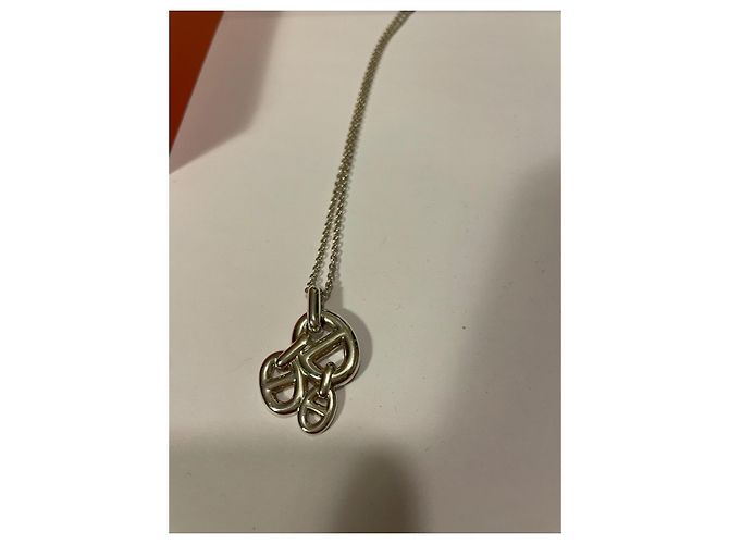 Collana con Pendente a Catena d'Ancora Hermès Argento - vista 2
