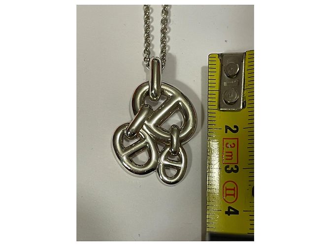 Collana con Pendente a Catena d'Ancora Hermès Argento - vista 7