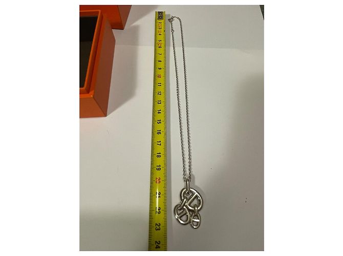 Collana con Pendente a Catena d'Ancora Hermès Argento - vista 8