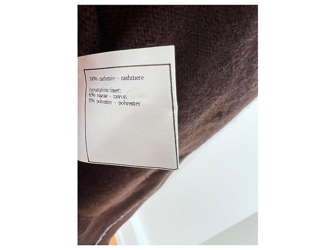 Chanel Kaschmirjacke Braun Silber - Ansicht 8