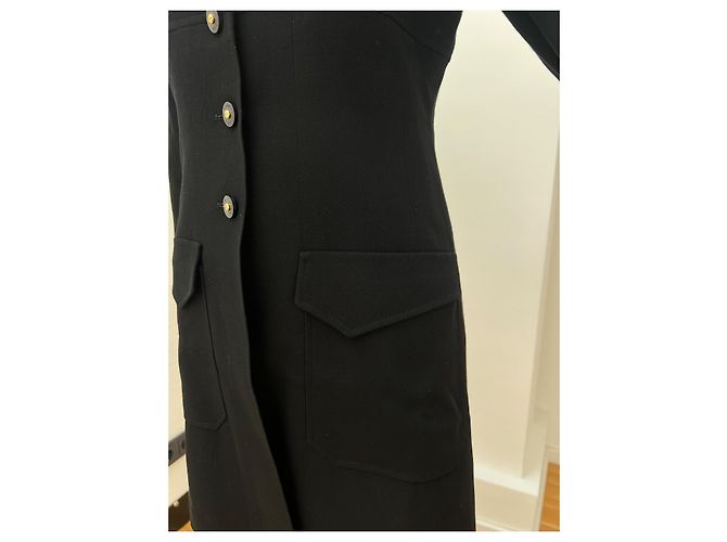 Giacca Chanel nera in seta e lana 40 Nero - vista 5