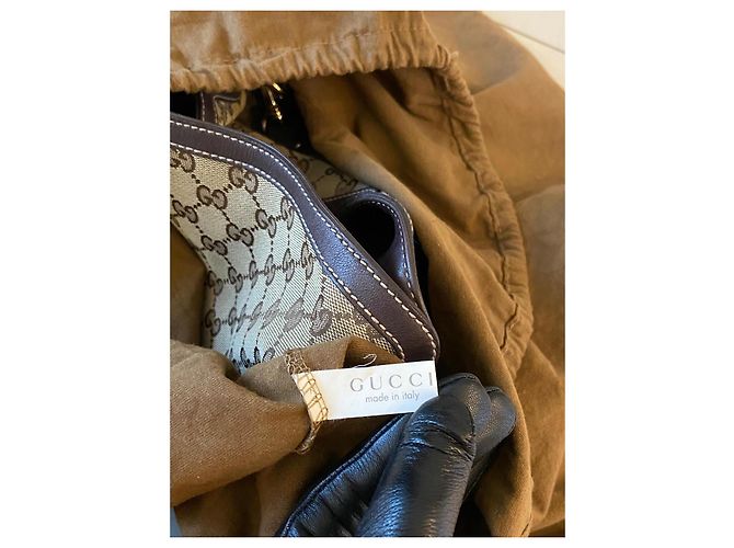Borsa Gucci GG Monogram Indy Beige - vista 13