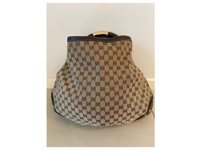 Borsa Gucci GG Monogram Indy Beige - vista 17