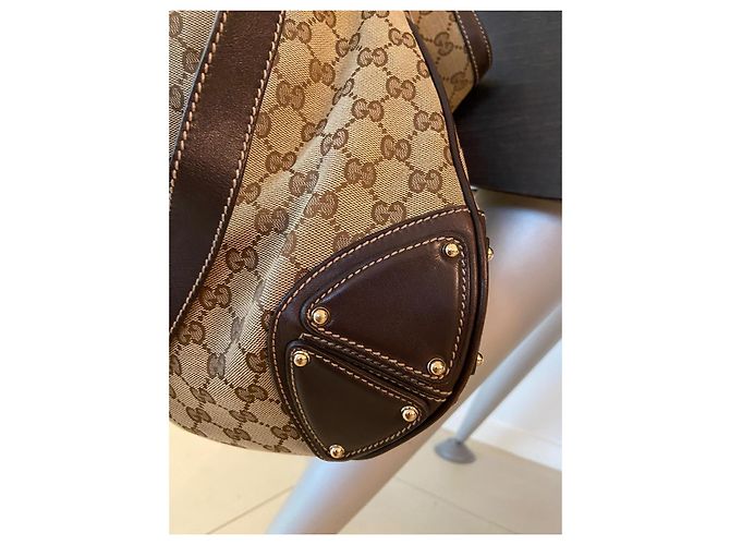 Borsa Gucci GG Monogram Indy Beige - vista 18