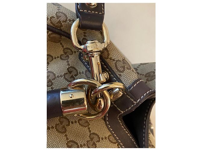 Borsa Gucci GG Monogram Indy Beige - vista 9