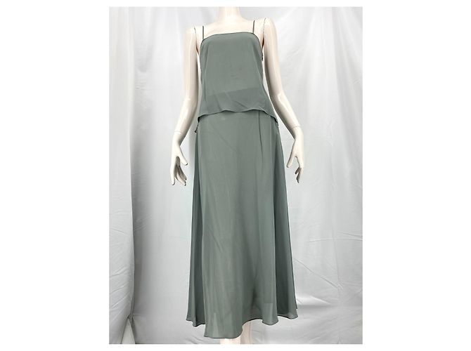 Falda plisada de encaje de talle alto Christian Dior Gris Verde oliva Azul claro Turquesa - vista 5