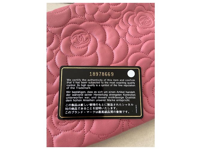Chanel Camelia Borsa a mano in pelle trapuntata rosa - vista 15