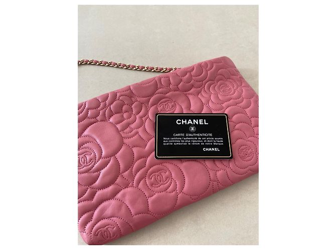 Chanel Camelia Borsa a mano in pelle trapuntata rosa - vista 16