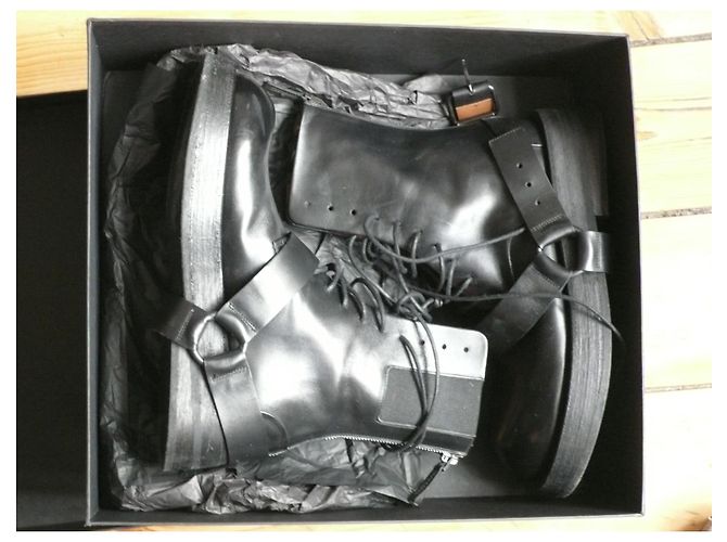 Botas Marsèll de piel negra 37 Negro - vista 2