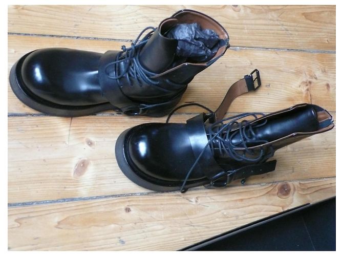 Botas Marsèll de piel negra 37 Negro - vista 6