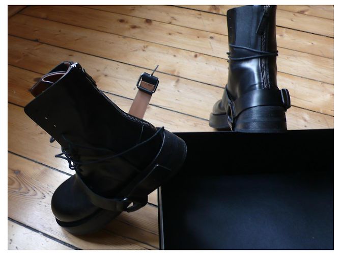 Botas Marsèll de piel negra 37 Negro - vista 7
