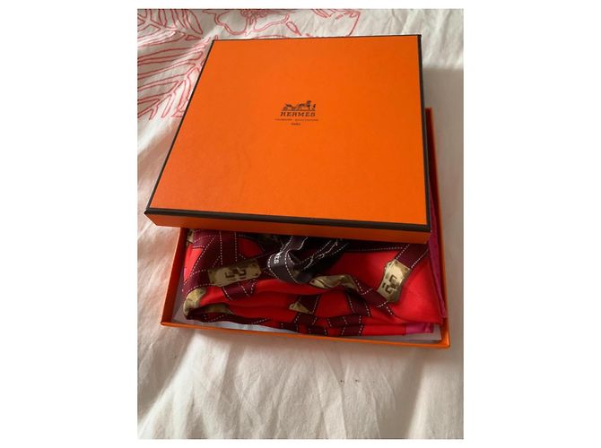 Hermès Very Kelly Seidentuch orange - Ansicht 8
