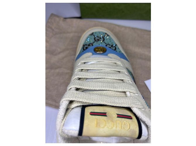 Sneakers Gucci Screener in pelle bianca 41 - vista 10