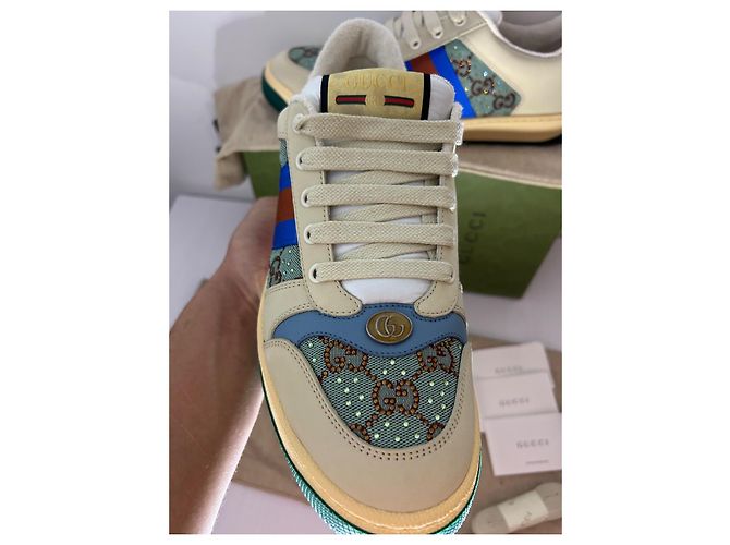 Sneakers Gucci Screener in pelle bianca 41 - vista 13