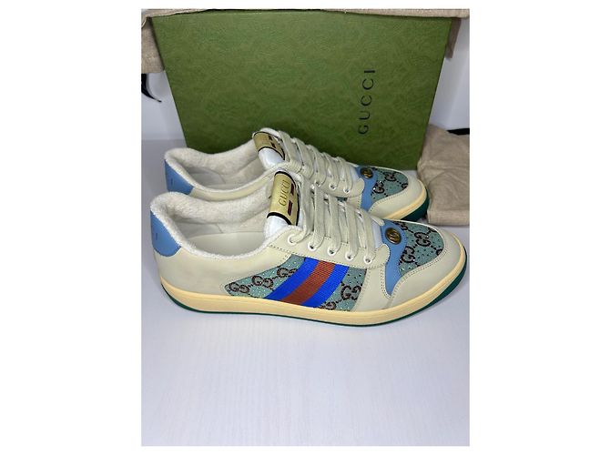 Sneakers Gucci Screener in pelle bianca 41 - vista 15