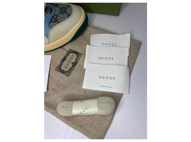 Sneakers Gucci Screener in pelle bianca 41 - vista 19