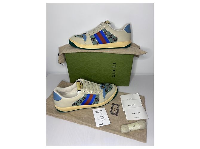 Sneakers Gucci Screener in pelle bianca 41 - vista 2