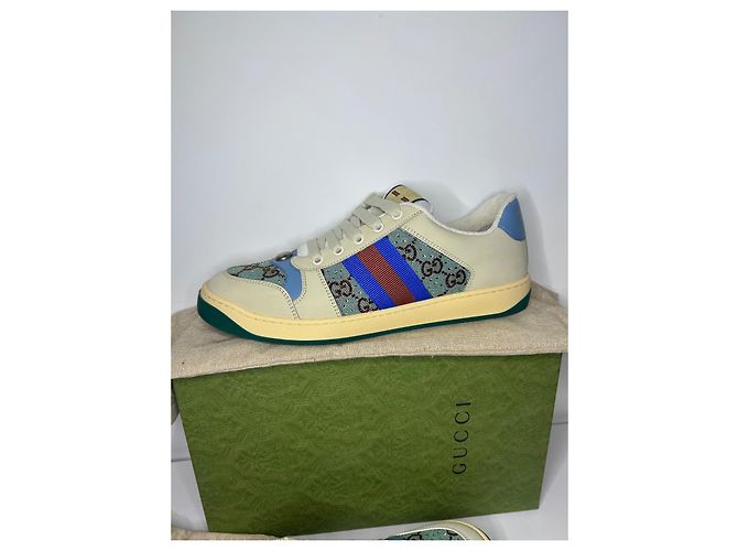 Sneakers Gucci Screener in pelle bianca 41 - vista 4