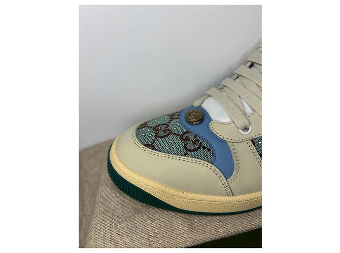 Sneakers Gucci Screener in pelle bianca 41 - vista 5