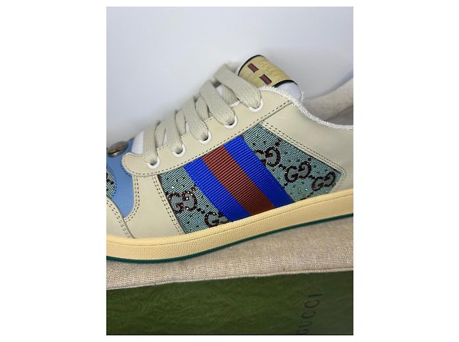 Sneakers Gucci Screener in pelle bianca 41 - vista 6
