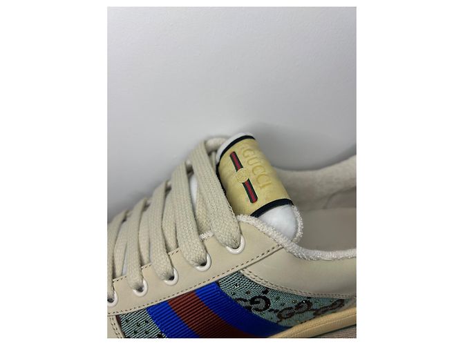 Sneakers Gucci Screener in pelle bianca 41 - vista 7