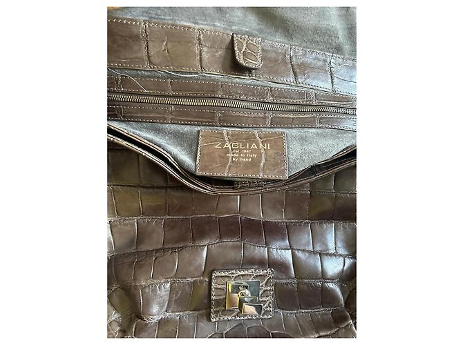 Grande Tote Puffy Zagliani Marrone - vista 11