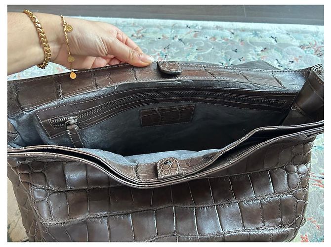 Grande Tote Puffy Zagliani Marrone - vista 7