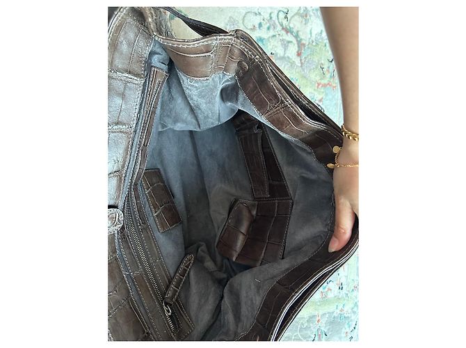 Grande Tote Puffy Zagliani Marrone - vista 8
