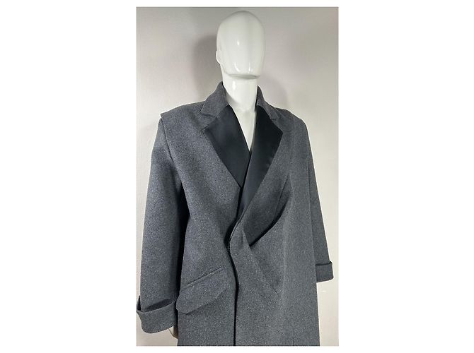Autre Marque Bianca Saunders Runway Wool Grey Coat - view 2