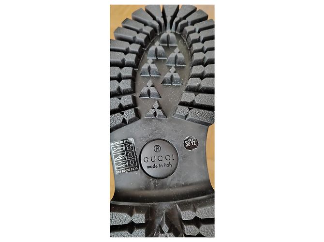GUCCI MOCASSINO DONNA IN PELLE E SUOLA ACARRARMATO. Nero - vista 8
