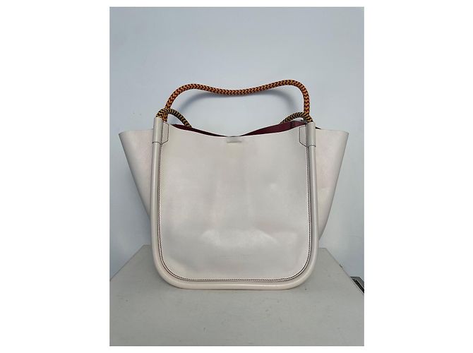 Bolsa de mão Proenza Schouler em couro creme - vista 2