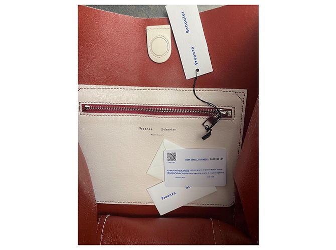 Bolsa de mão Proenza Schouler em couro creme - vista 3