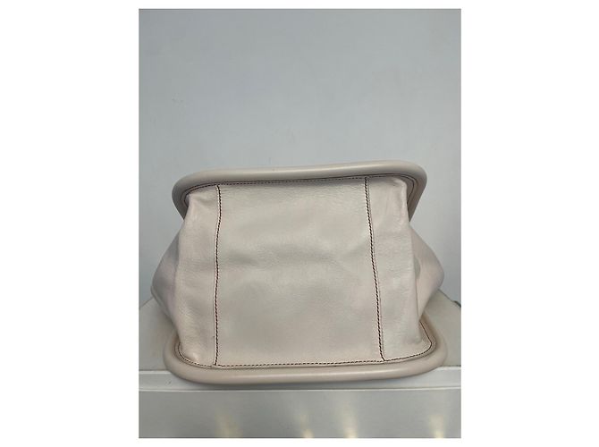 Bolsa de mão Proenza Schouler em couro creme - vista 6
