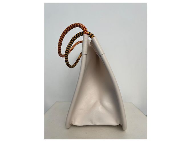 Bolsa de mão Proenza Schouler em couro creme - vista 8