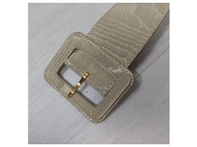 Vintage Saint Laurent Gürtel aus den frühen 80ern Weiß Golden - Ansicht 5