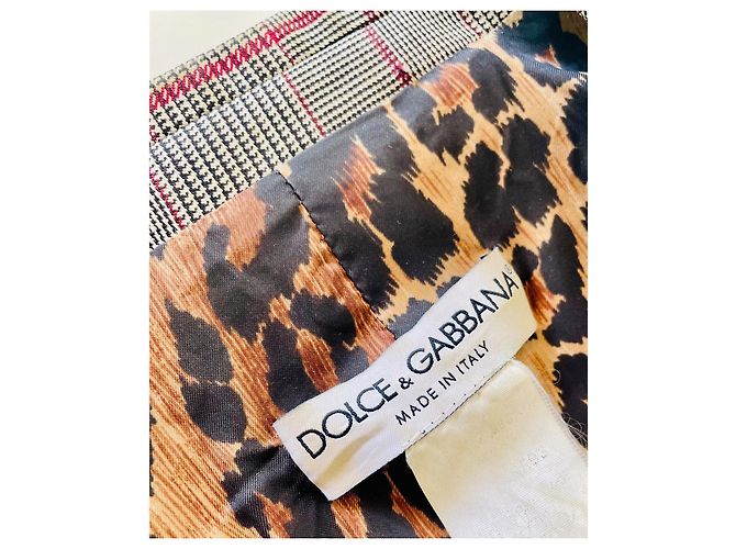 Dolce & Gabbana Check Wool Blazer Grey - view 7