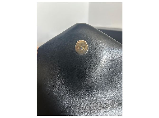 Borsa a mano Saint Laurent Loulou Toy in pelle nera Nero D'oro - vista 14