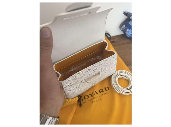 Saïgon Borsa a mano Goyard Saigon Mini Bianca in Agnello Bianco - vista 3