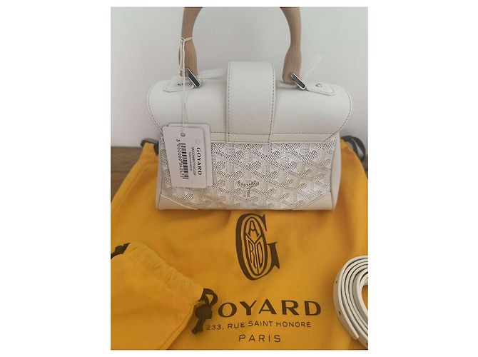Saïgon Borsa a mano Goyard Saigon Mini Bianca in Agnello Bianco - vista 5