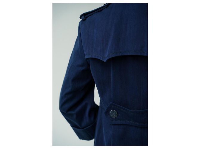 Casaco / trench de algodão da coleção SS 2013 da Chanel e Karl Lagerfeld 13P Azul marinho - vista 8
