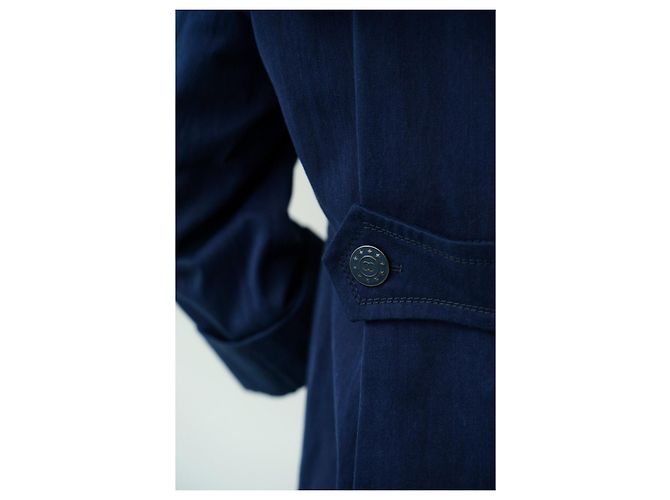 Casaco / trench de algodão da coleção SS 2013 da Chanel e Karl Lagerfeld 13P Azul marinho - vista 9